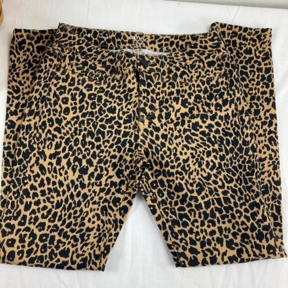 Womens a.n.a Leopard Skinny Stretch Jeans Brown Black 4 - Picture 1 of 7